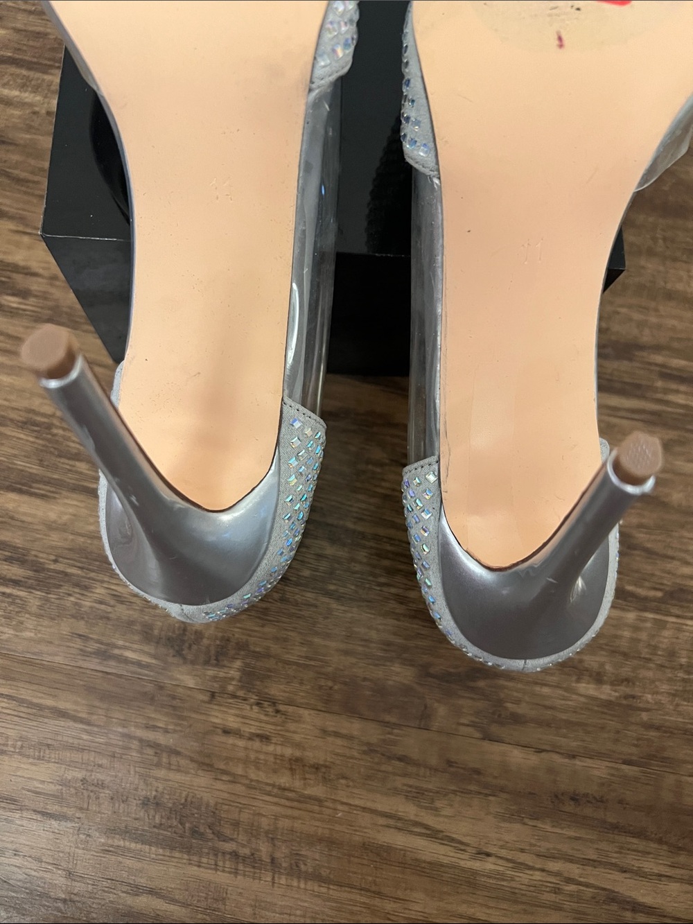 Steve Madden Silver Crystal-Embellished Pointed D'Orsay Stilettos - Picture 7 of 12